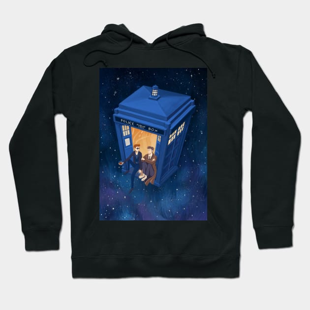 David Tennant and Space Hoodie by illustore